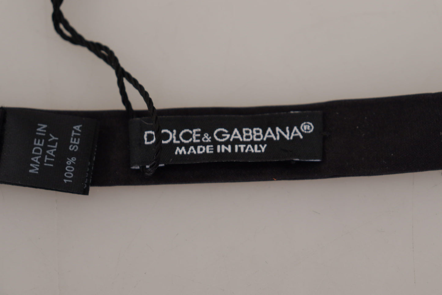 Dolce & Gabbana Black 100% Silk Adjustable Neck Papillon Tie