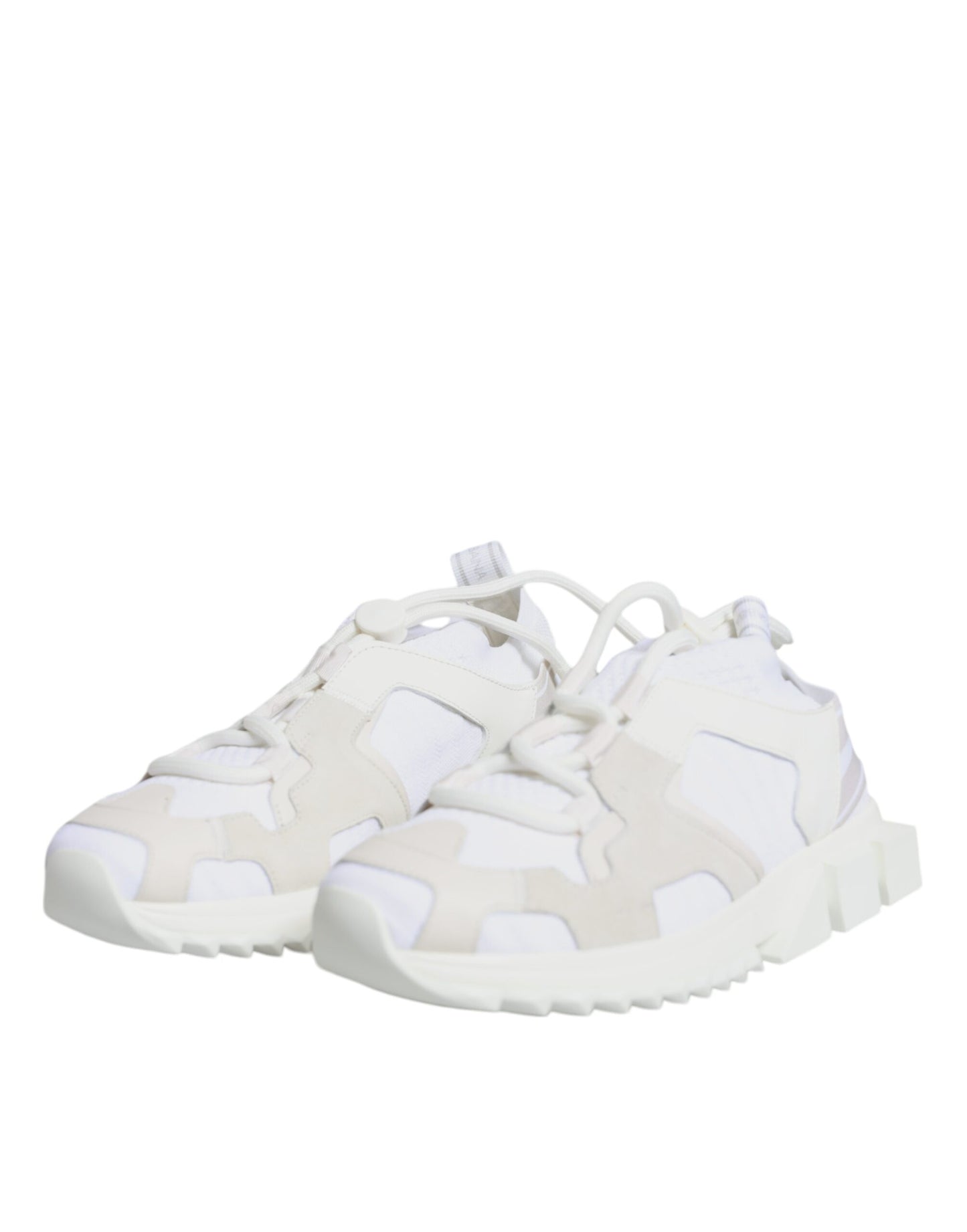 Dolce & Gabbana White Mesh Sorrento Trekking Sneakers Shoes