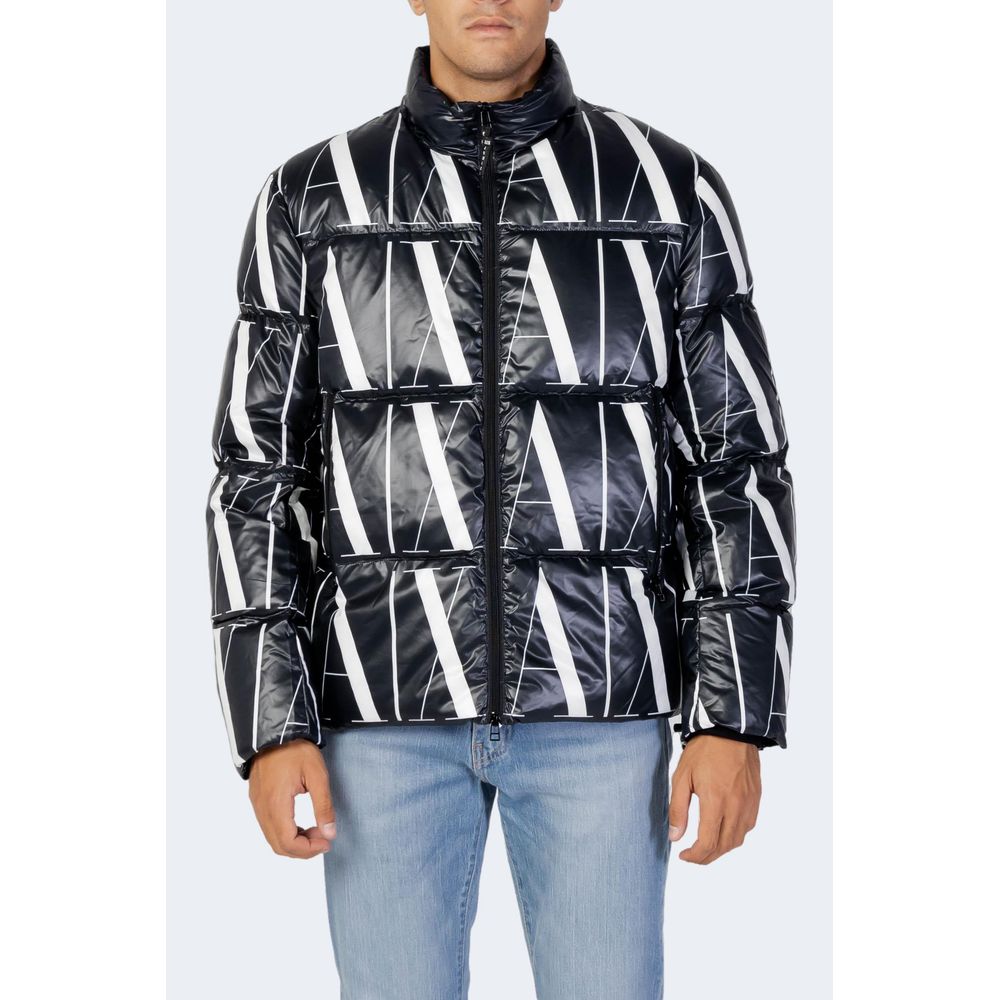 Armani Exchange Black Polyester Jackets & Coat