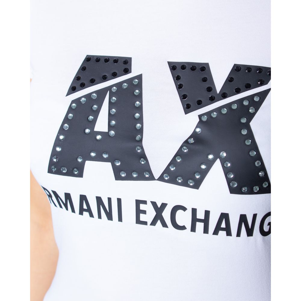 Armani Exchange White Cotton T-Shirt