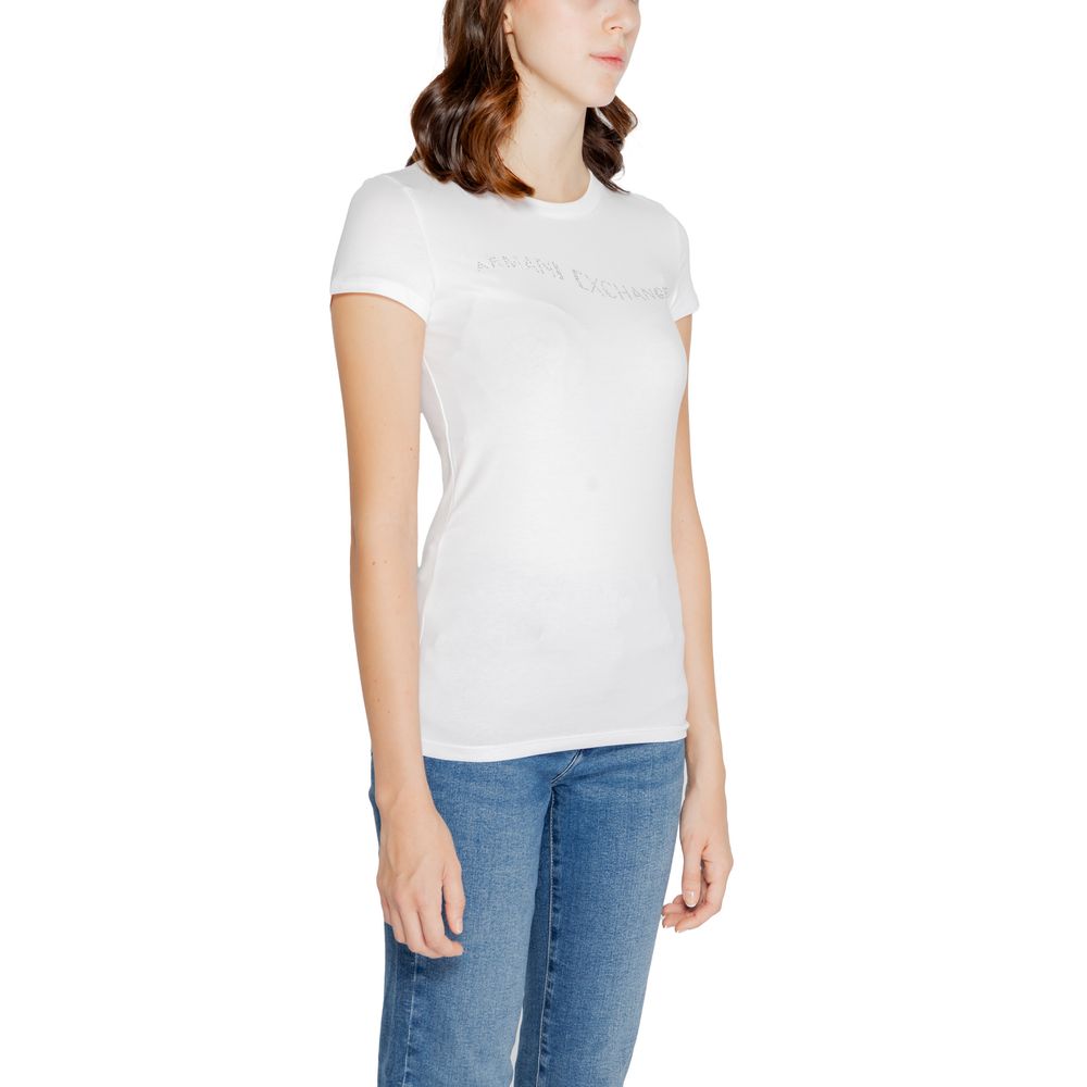 Armani Exchange White Cotton T-Shirt