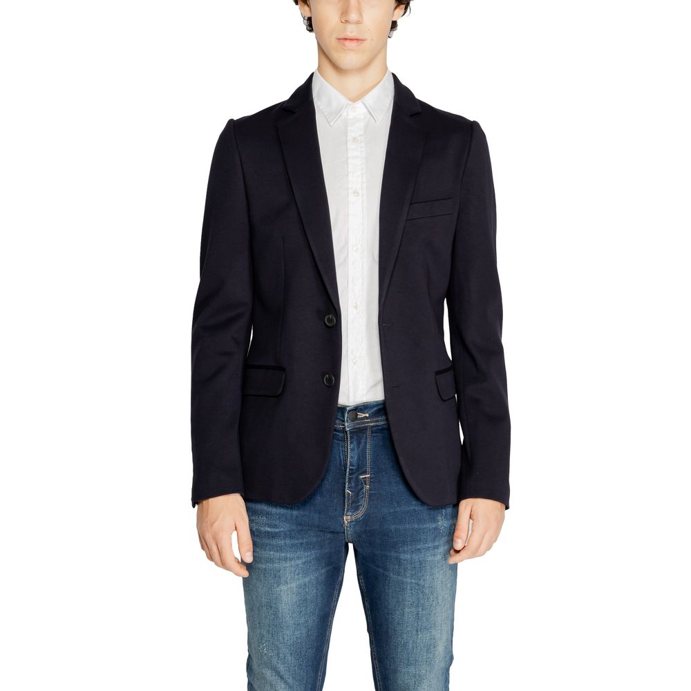 Antony Morato Blue Viscose Blazer