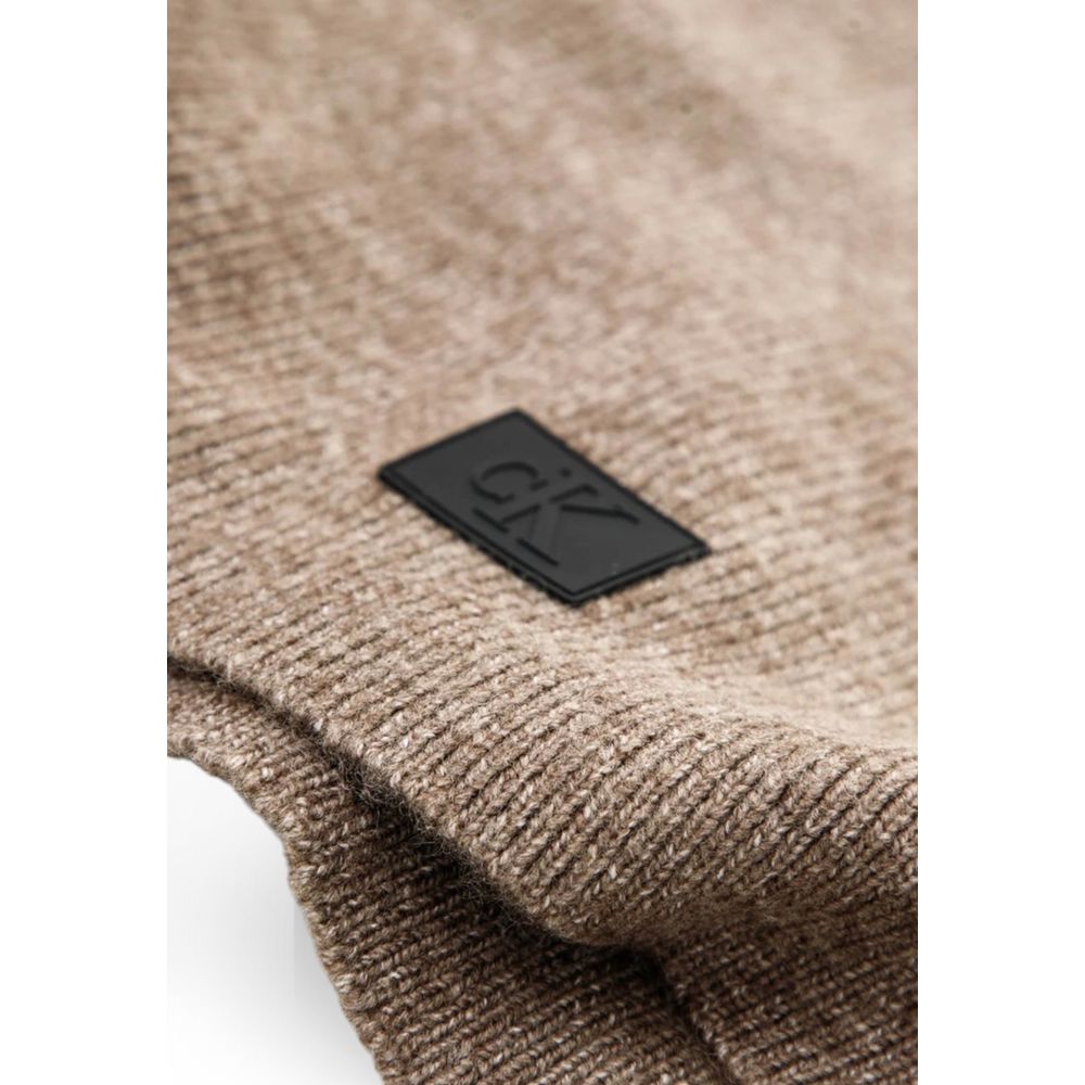 Calvin Klein Jeans Brown Marabou Scarf