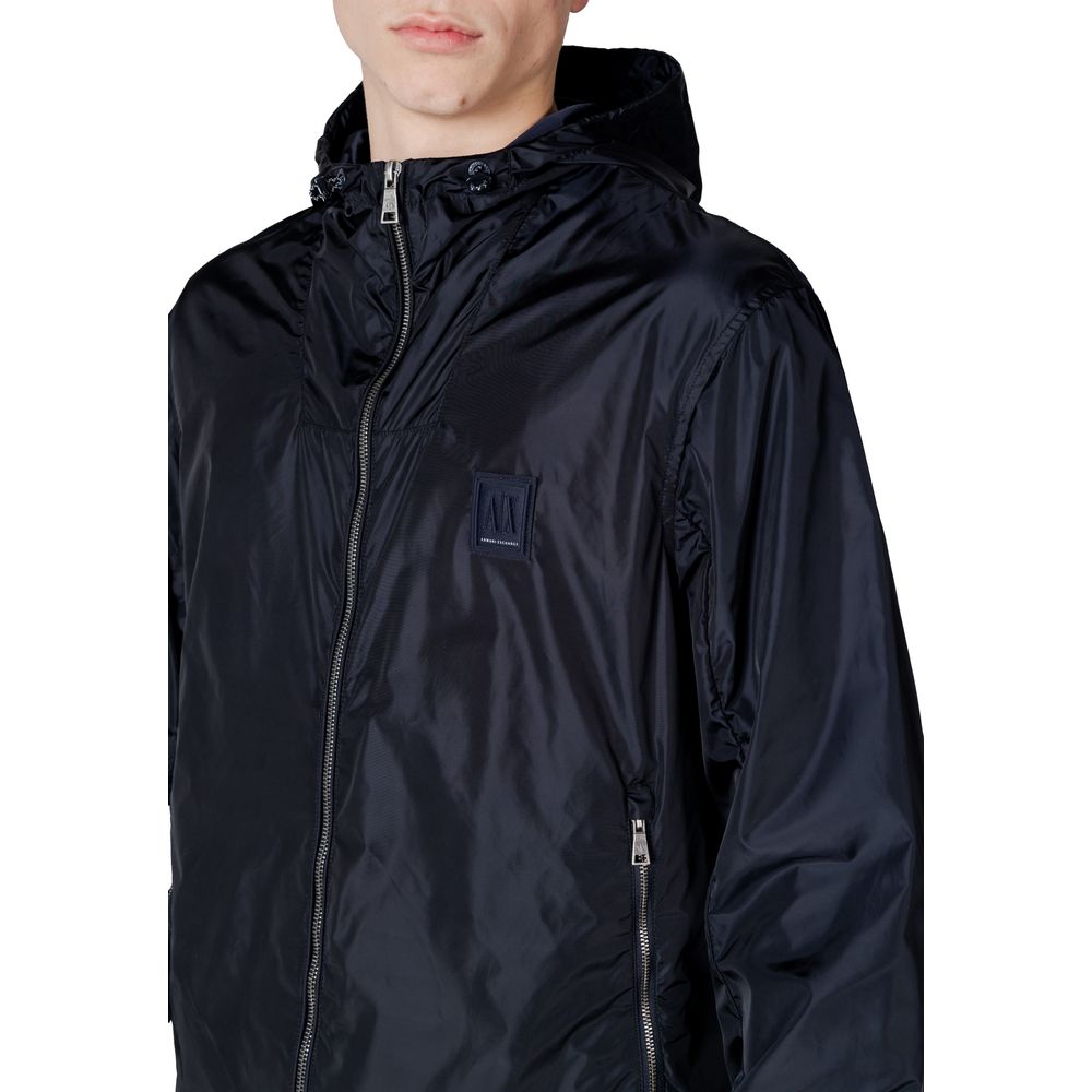 Armani Exchange Blue Polyamide Jacket