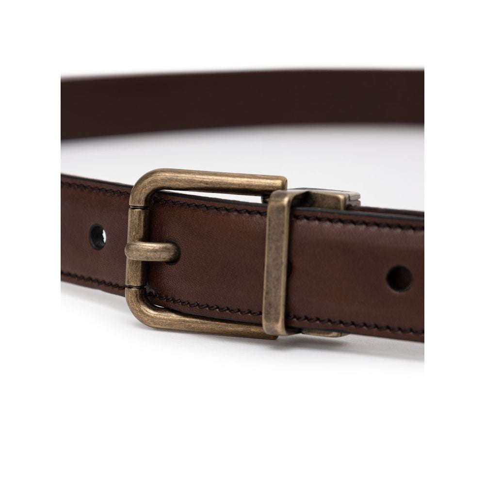Dolce & Gabbana Brown Calfskin Belt