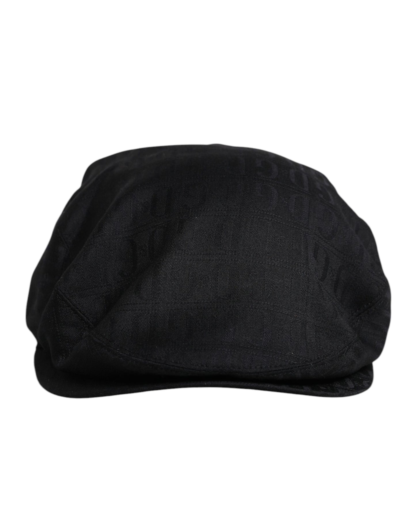 Dolce & Gabbana Black Wool Newsboy Capello Cabbie Hat