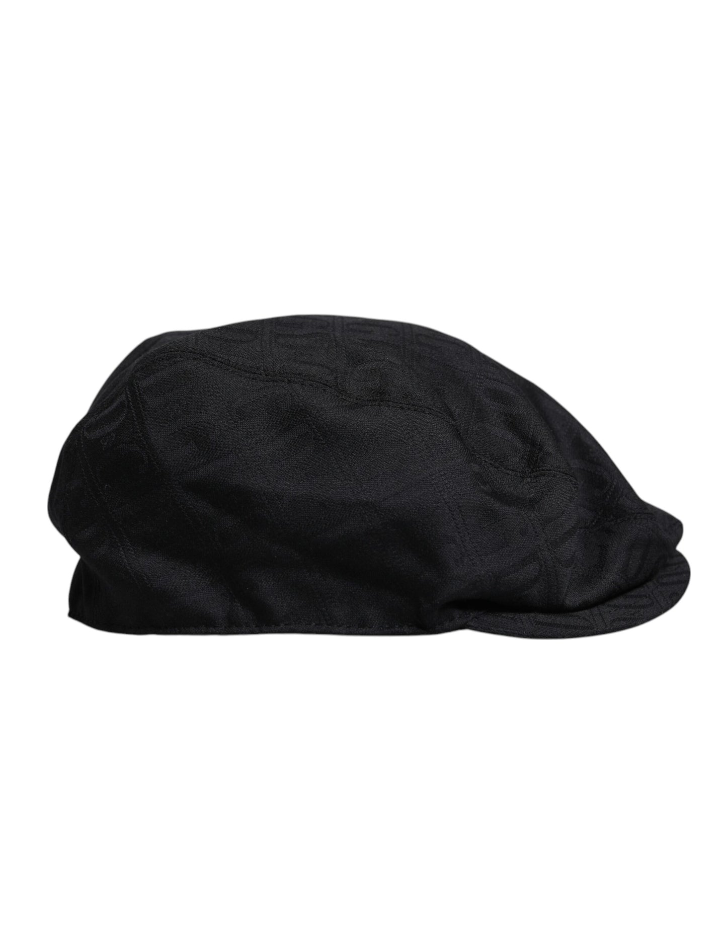 Dolce & Gabbana Black Wool Newsboy Capello Cabbie Hat