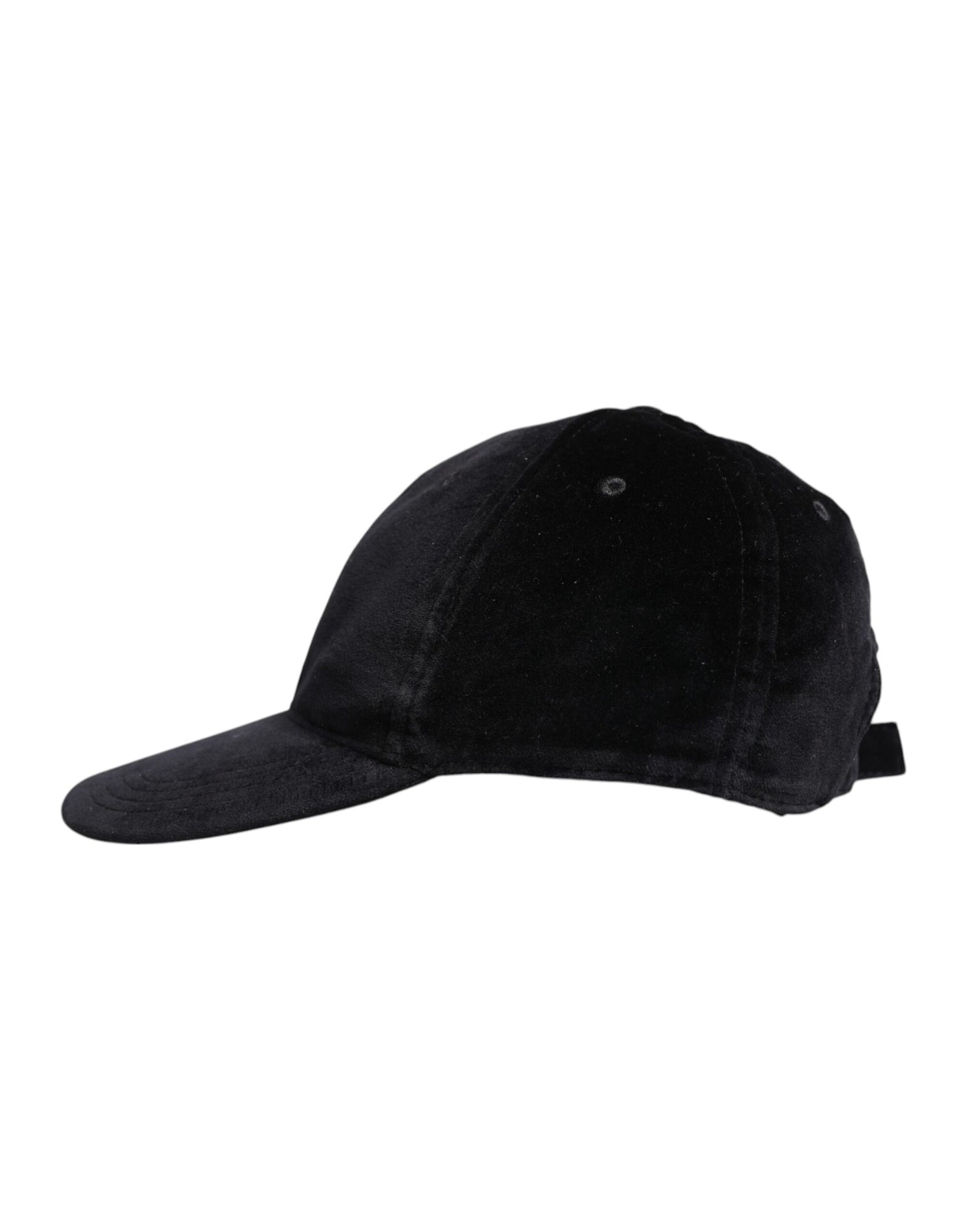 Dolce & Gabbana Black Cotton 6 Panels Baseball Cap