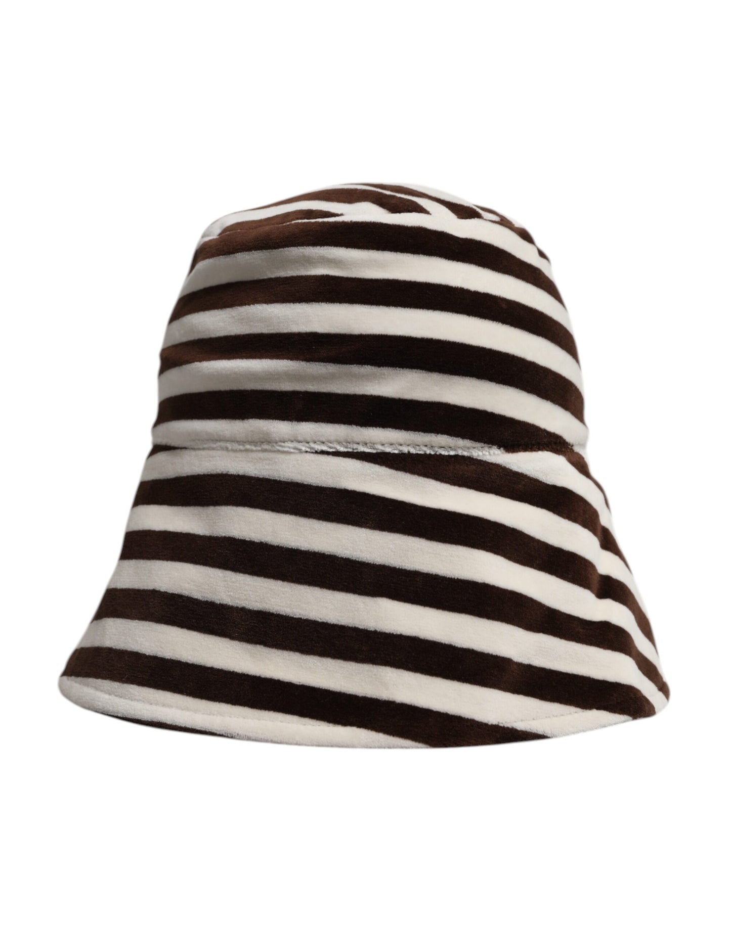 Dolce & Gabbana Black White Stripes Cotton Bucket Cap