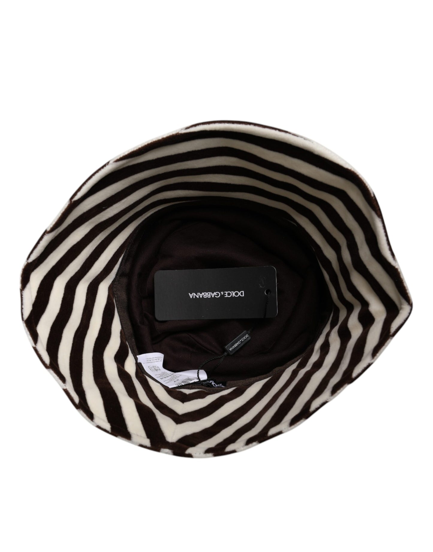Dolce & Gabbana Black White Stripes Cotton Bucket Cap