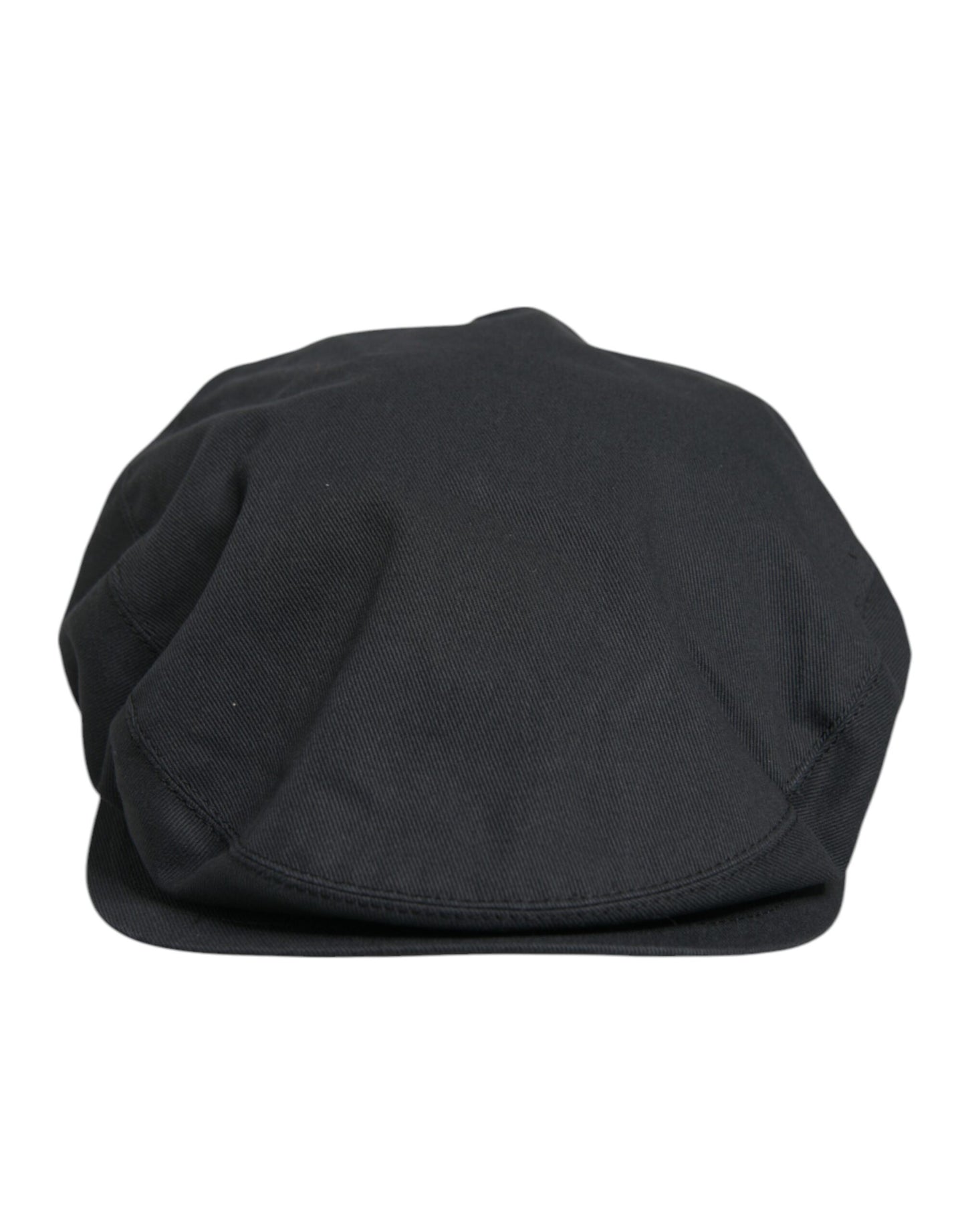 Dolce & Gabbana Black Cotton Newsboy Capello Cabbie Hat