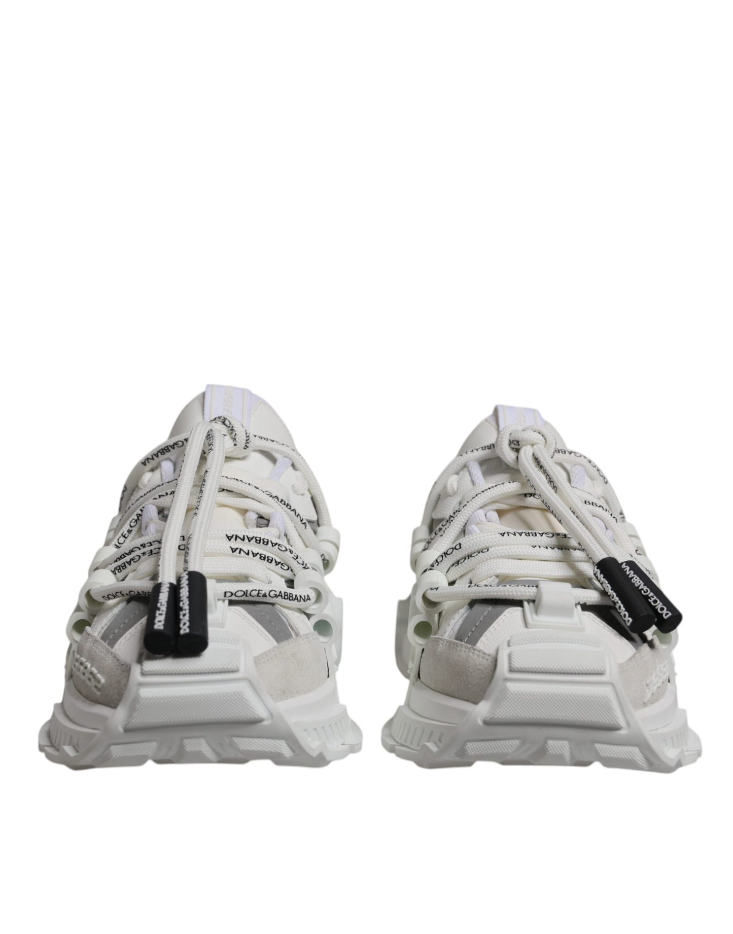 Dolce & Gabbana White Nylon Low Top Space Men Sneakers Shoes