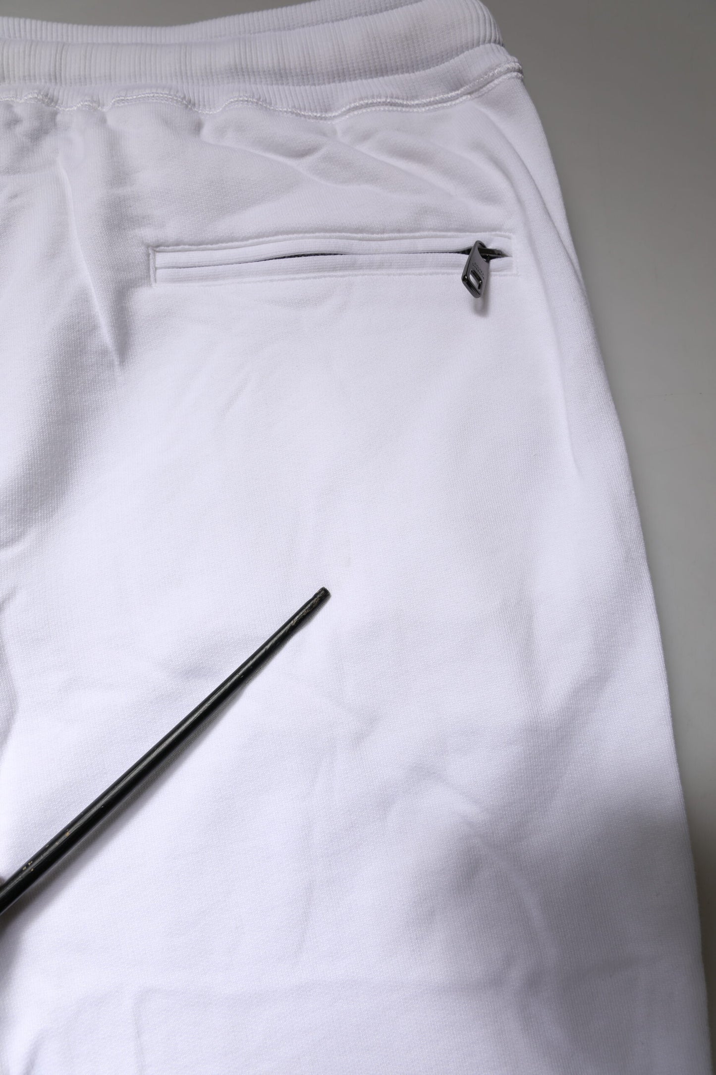 Dolce & Gabbana White Logo Tape Jogger Cotton Sweatpants Pants