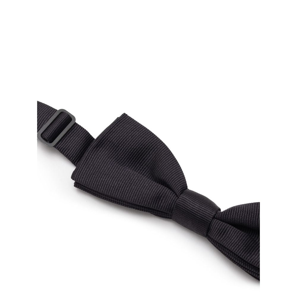 Dolce & Gabbana Black Silk Bowty