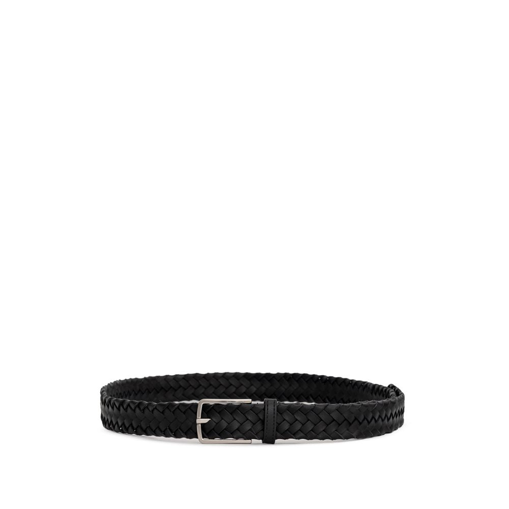 Bottega Veneta Black Leather Belt
