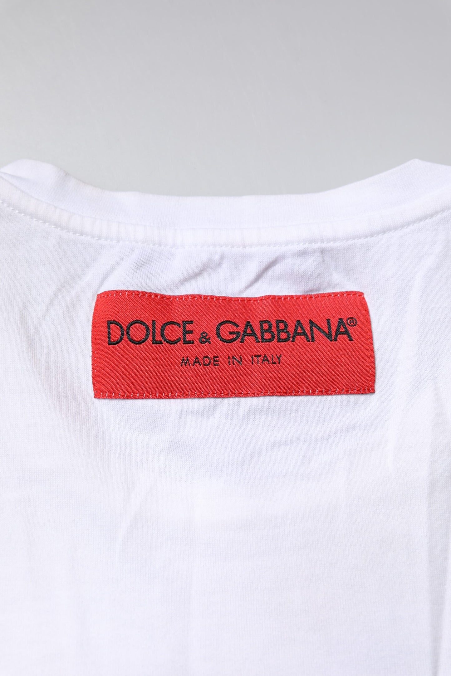 Dolce & Gabbana White Cotton DG Floral Embroidered Top T-shirt