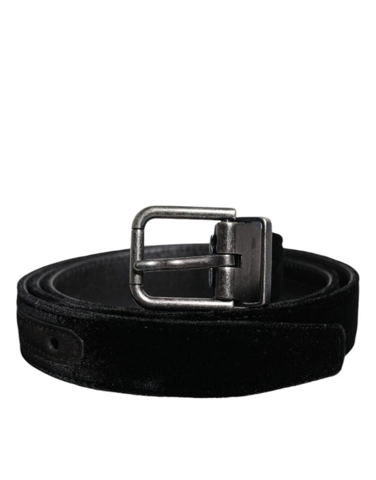 Dolce & Gabbana Black Leather Metal Buckle Classic Belt