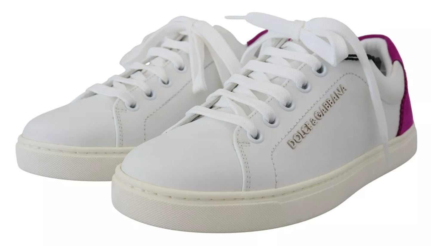 Dolce & Gabbana White Classic Sneakers Women Leather Shoes