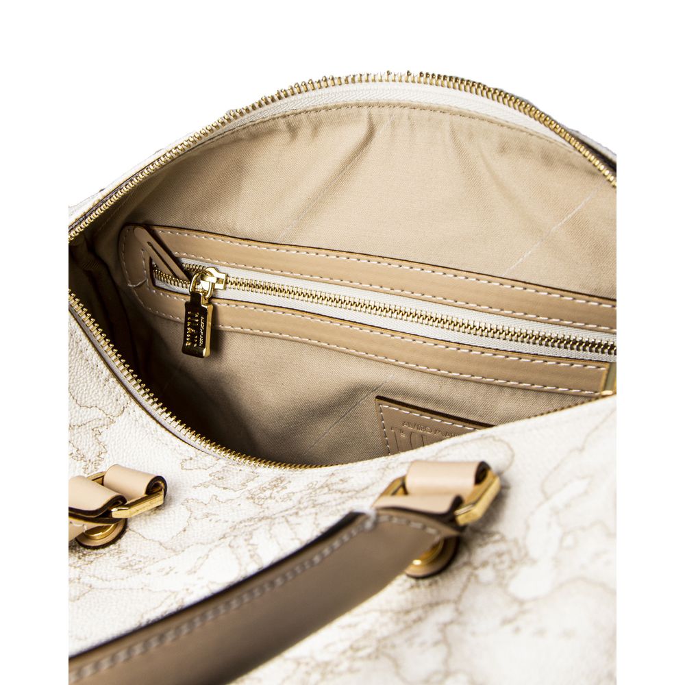 Alviero Martini Prima Classe White Cotton Handbag