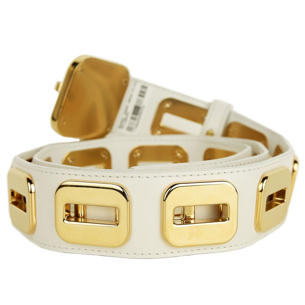 Dolce & Gabbana White Calfskin Women Belt