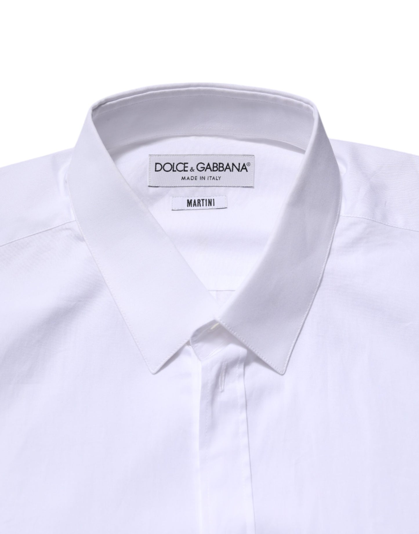 Dolce & Gabbana White MARTINI Long Sleeve Dress Formal Shirt