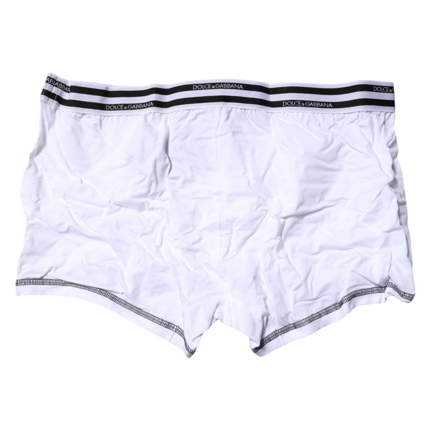 Dolce & Gabbana White Cotton Stretch Regular Boxer Underwear