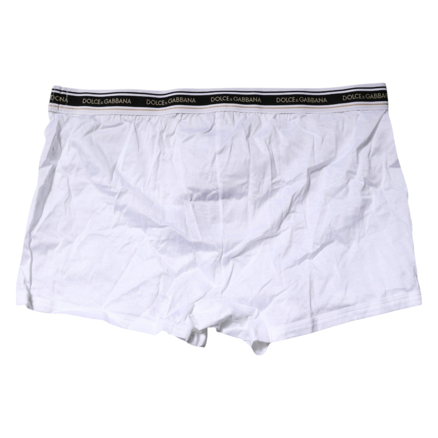 Dolce & Gabbana White Cotton Stretch Regular Boxer Underwear