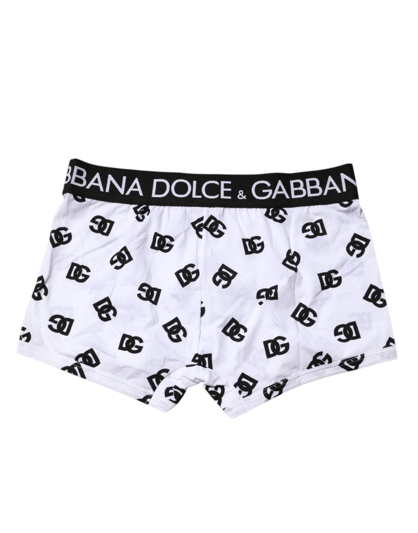 Dolce & Gabbana White Logo Waist Regular Boxer Brief Underwear