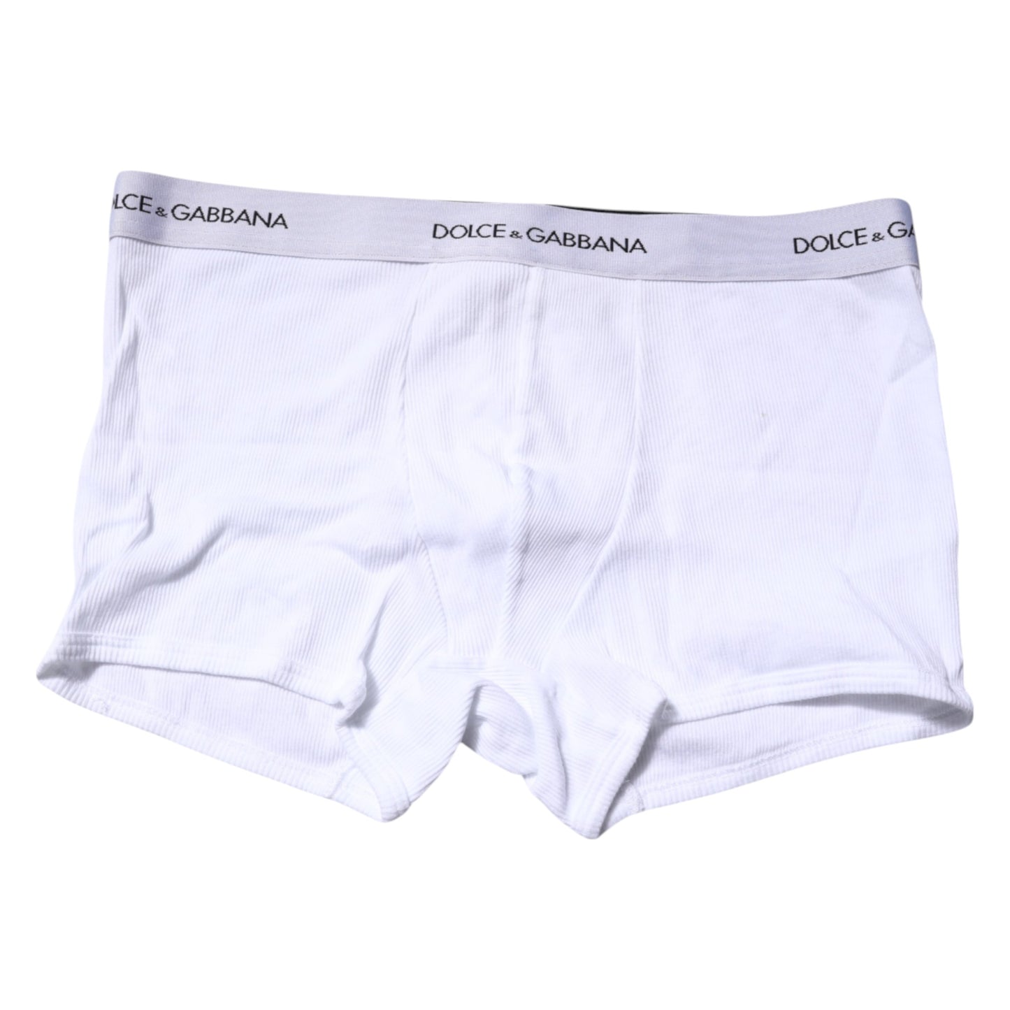 Dolce & Gabbana White Logo Waist Regular Boxer Brief Underwear