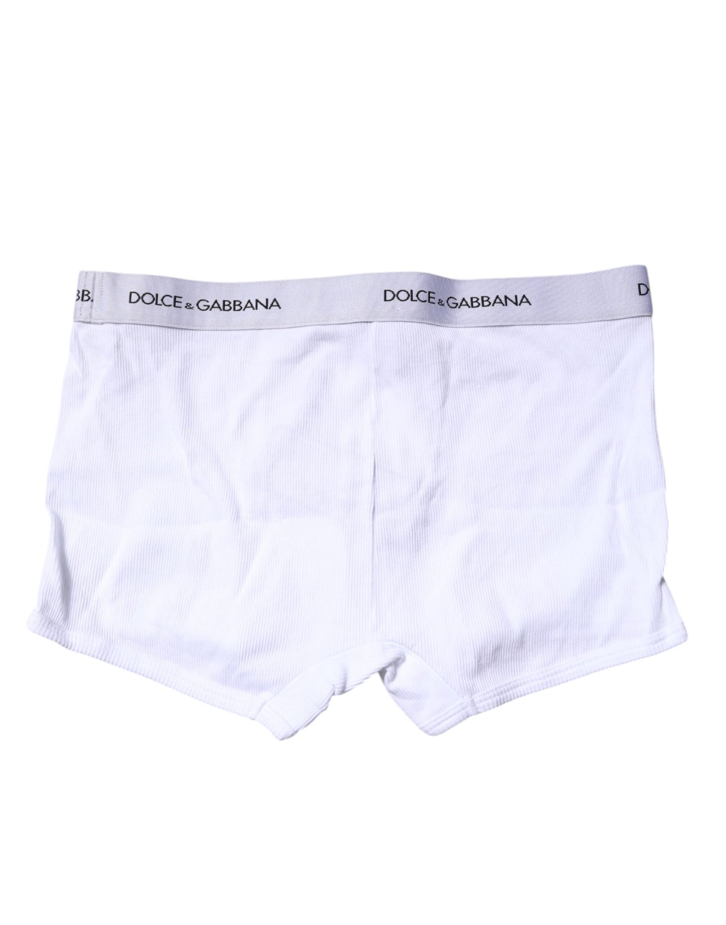Dolce & Gabbana White Logo Waist Regular Boxer Brief Underwear