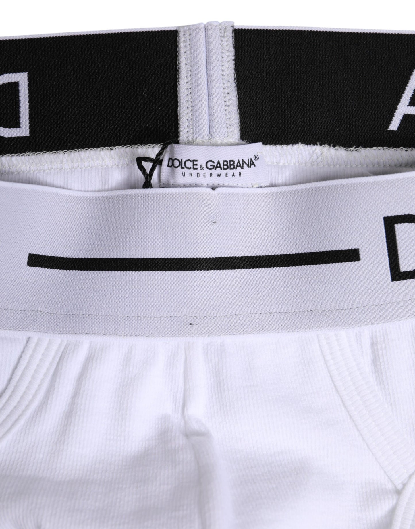 Dolce & Gabbana White Cotton Stretch Regular Brief Underwear
