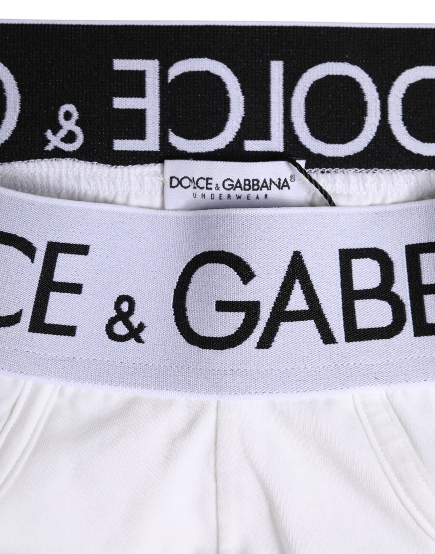 Dolce & Gabbana White Cotton Stretch Regular Brief Underwear