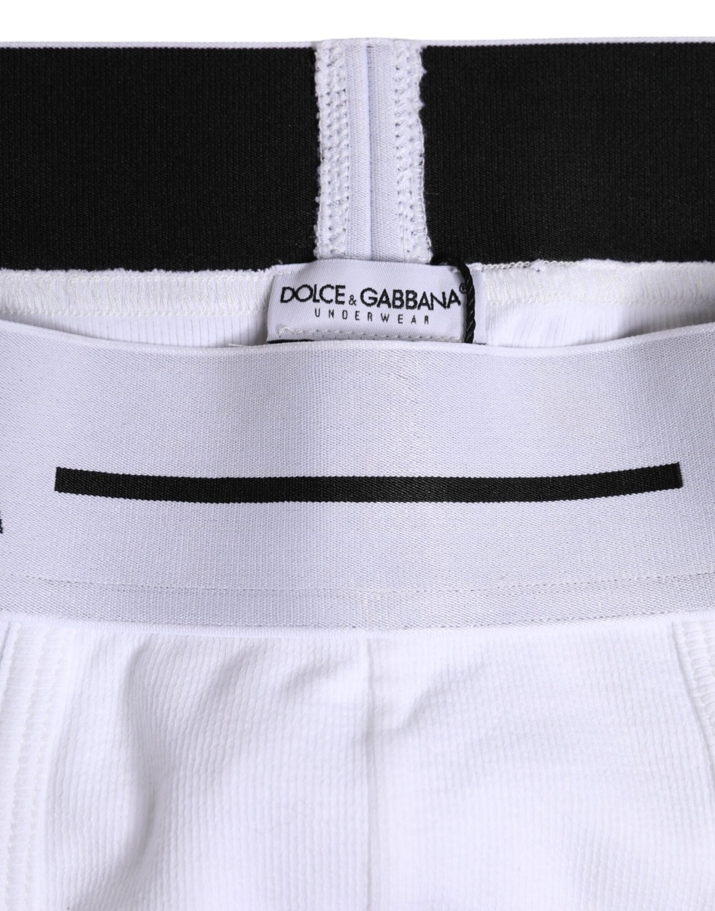 Dolce & Gabbana White Cotton Stretch Regular Boxer Underwear