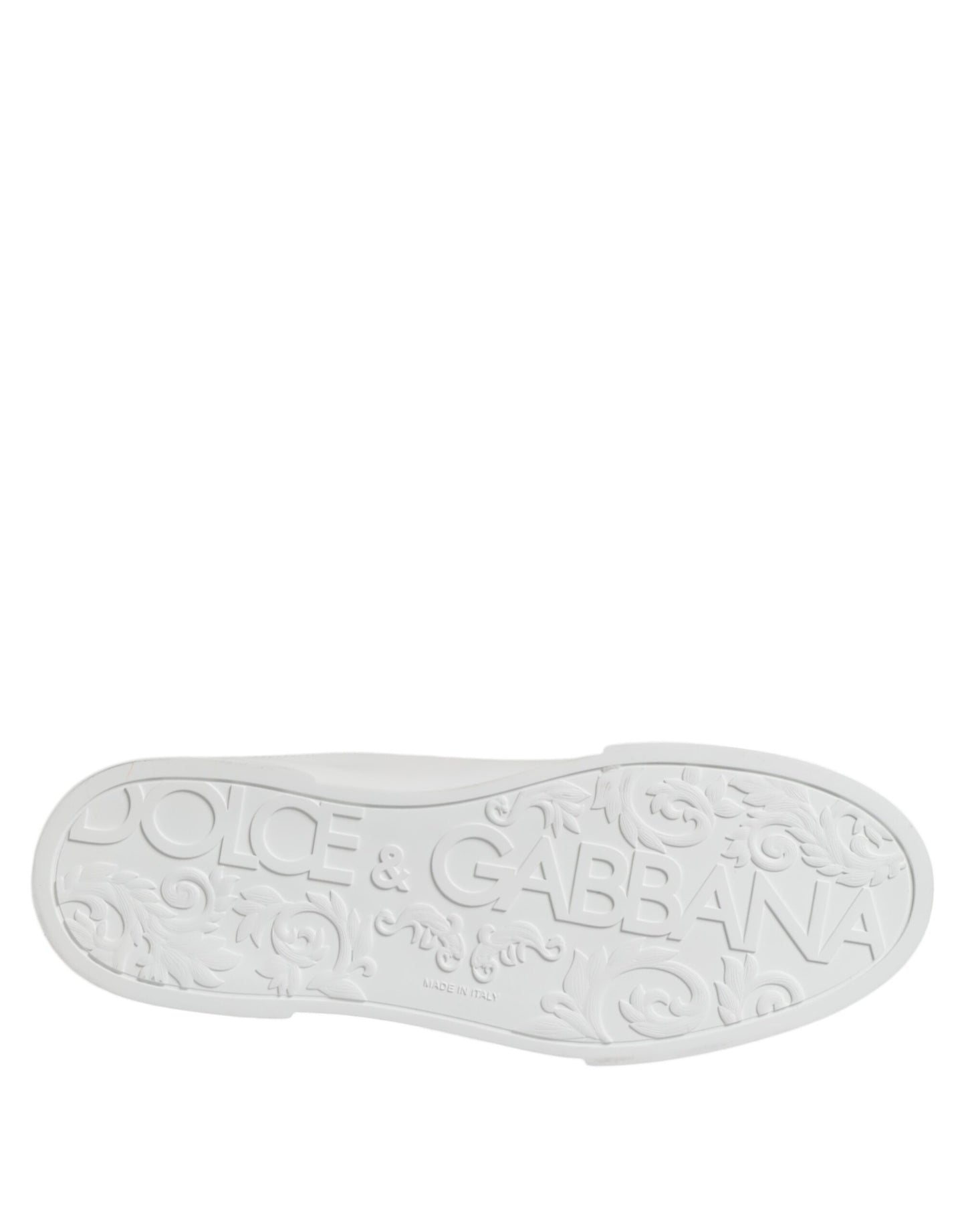 Dolce & Gabbana White DG Logo Portofino Low Top Sneakers Shoes