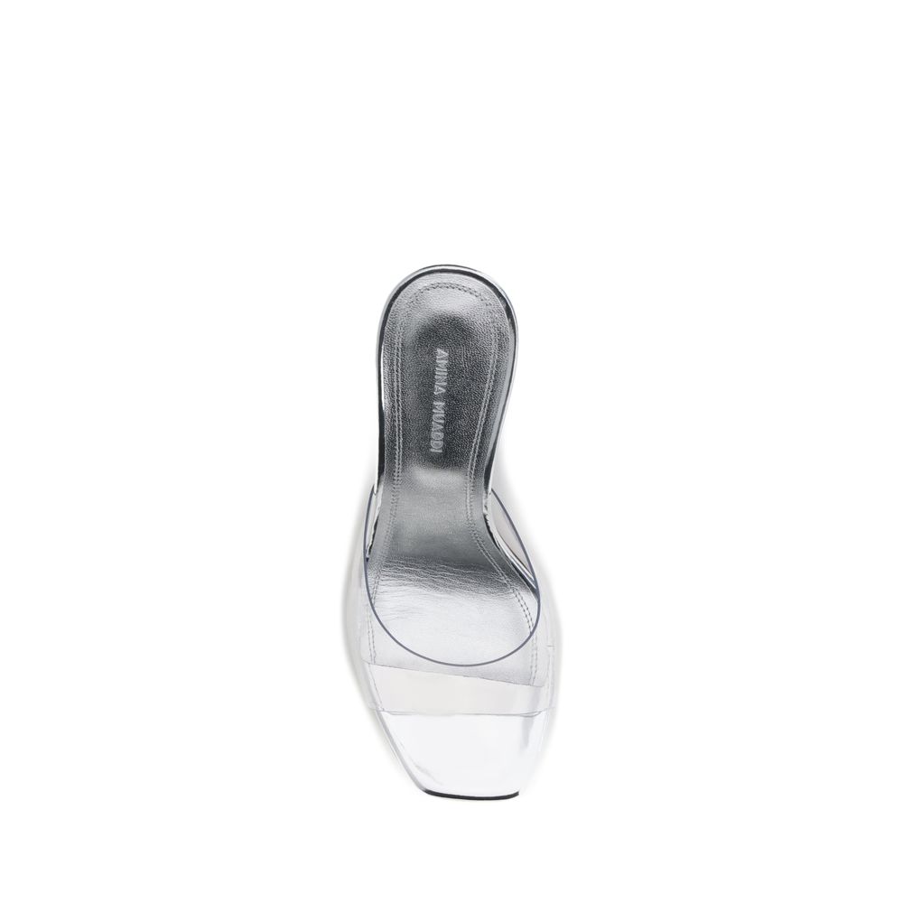 Amina Muaddi Lupita Glass Sandals