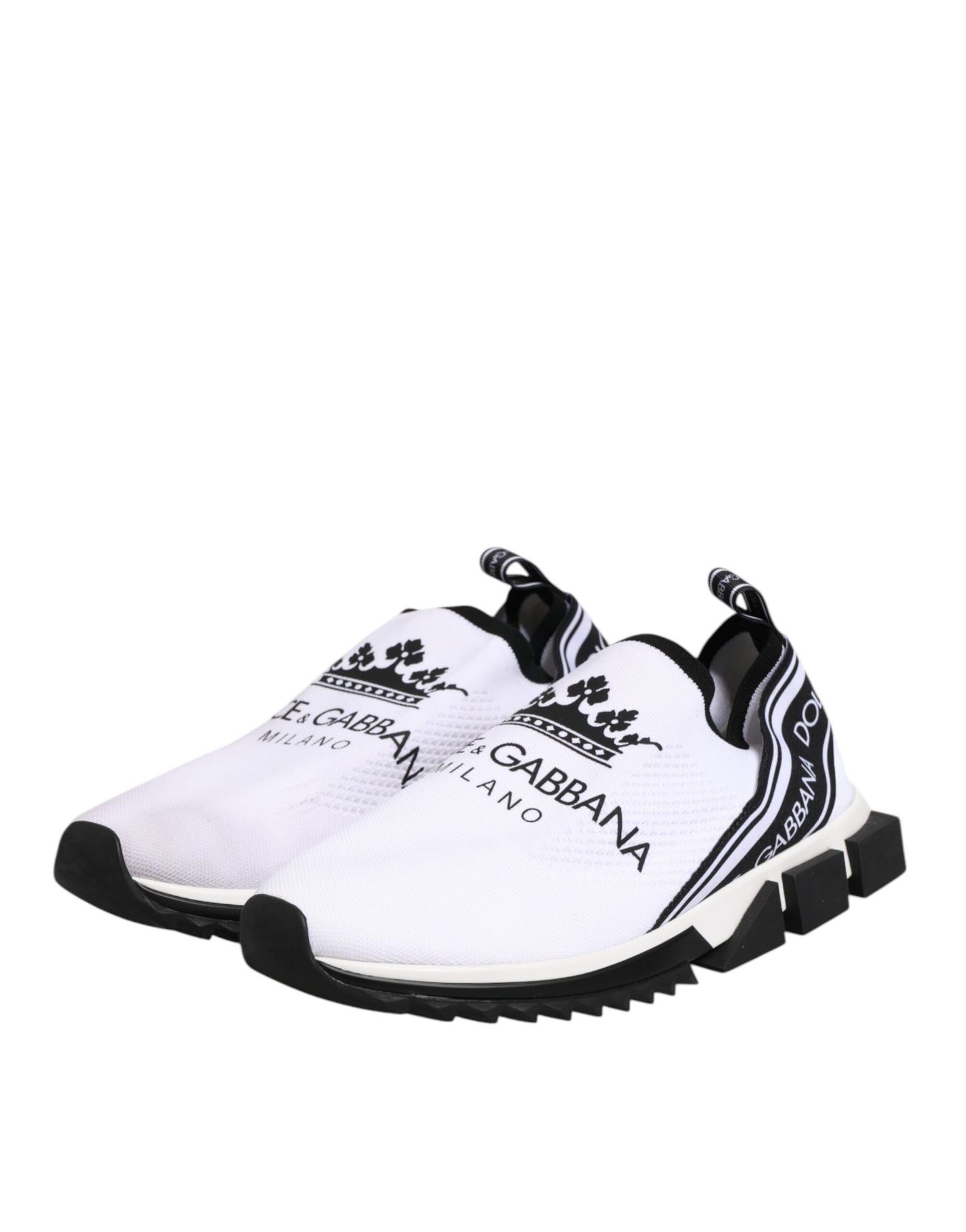Dolce & Gabbana White SORRENTO Slip On Low Top Sneakers Shoes