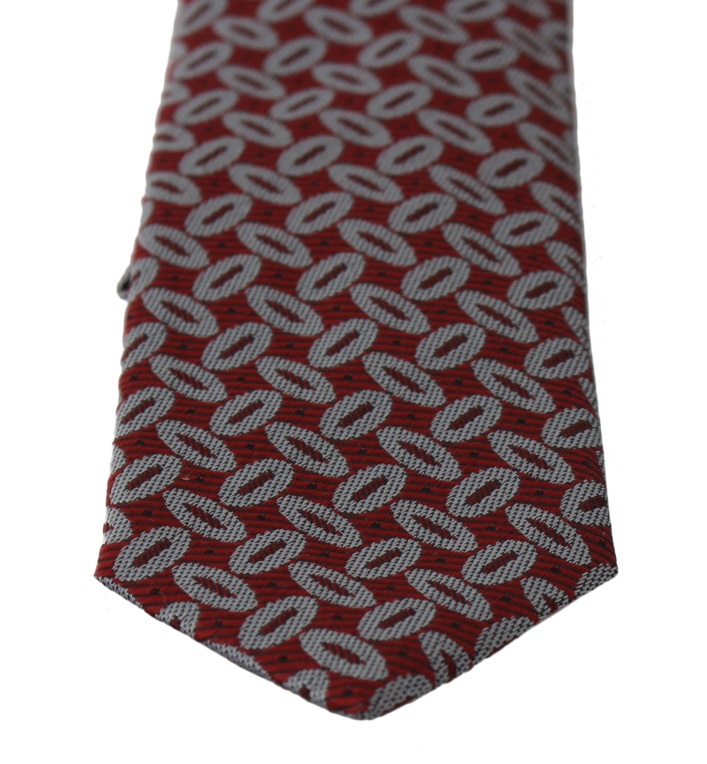 Dolce & Gabbana Red 100% Silk Printed Wide Necktie Men Tie