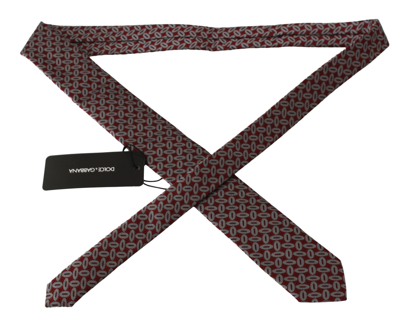 Dolce & Gabbana Red 100% Silk Printed Wide Necktie Men Tie