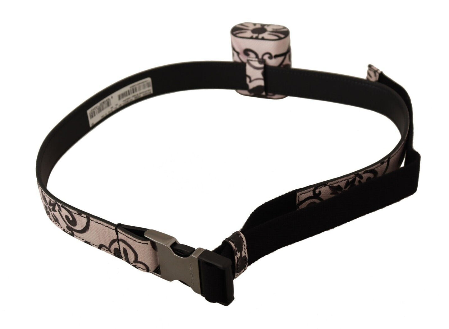 Dolce & Gabbana White Leather Adjustable Waist Fanny Strap Airpods Case