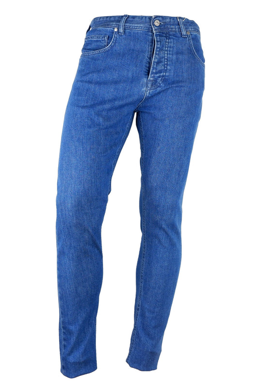 Aquascutum Blue Cotton Men Jeans