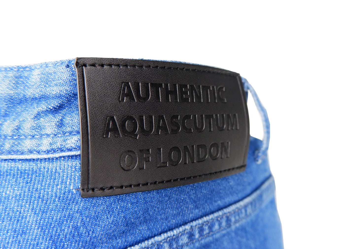 Aquascutum Blue Cotton Men Jeans