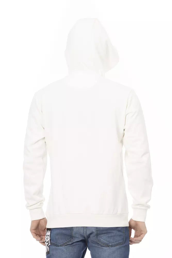 Automobili Lamborghini White Cotton Men Sweater with Pockets
