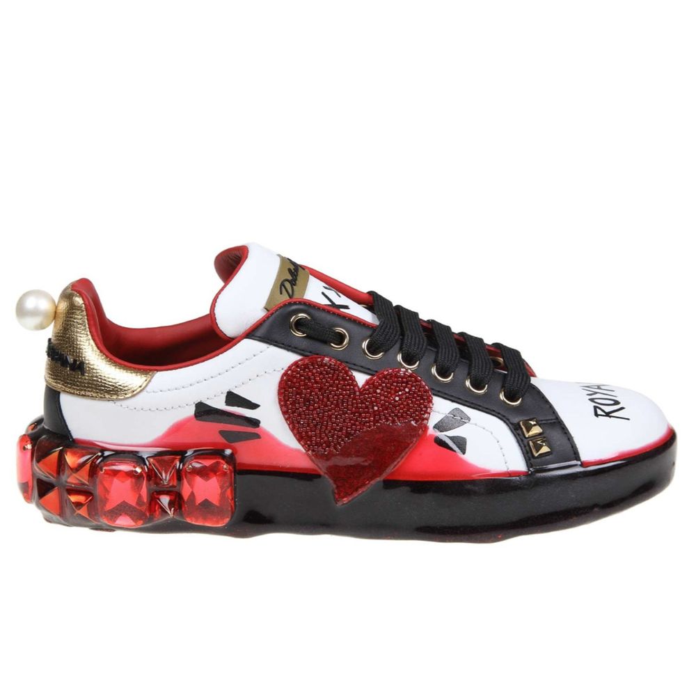 Dolce & Gabbana White Calfskin Women Sneaker
