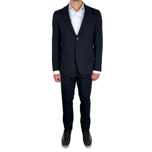 Aquascutum Blue Wool Men's Suit