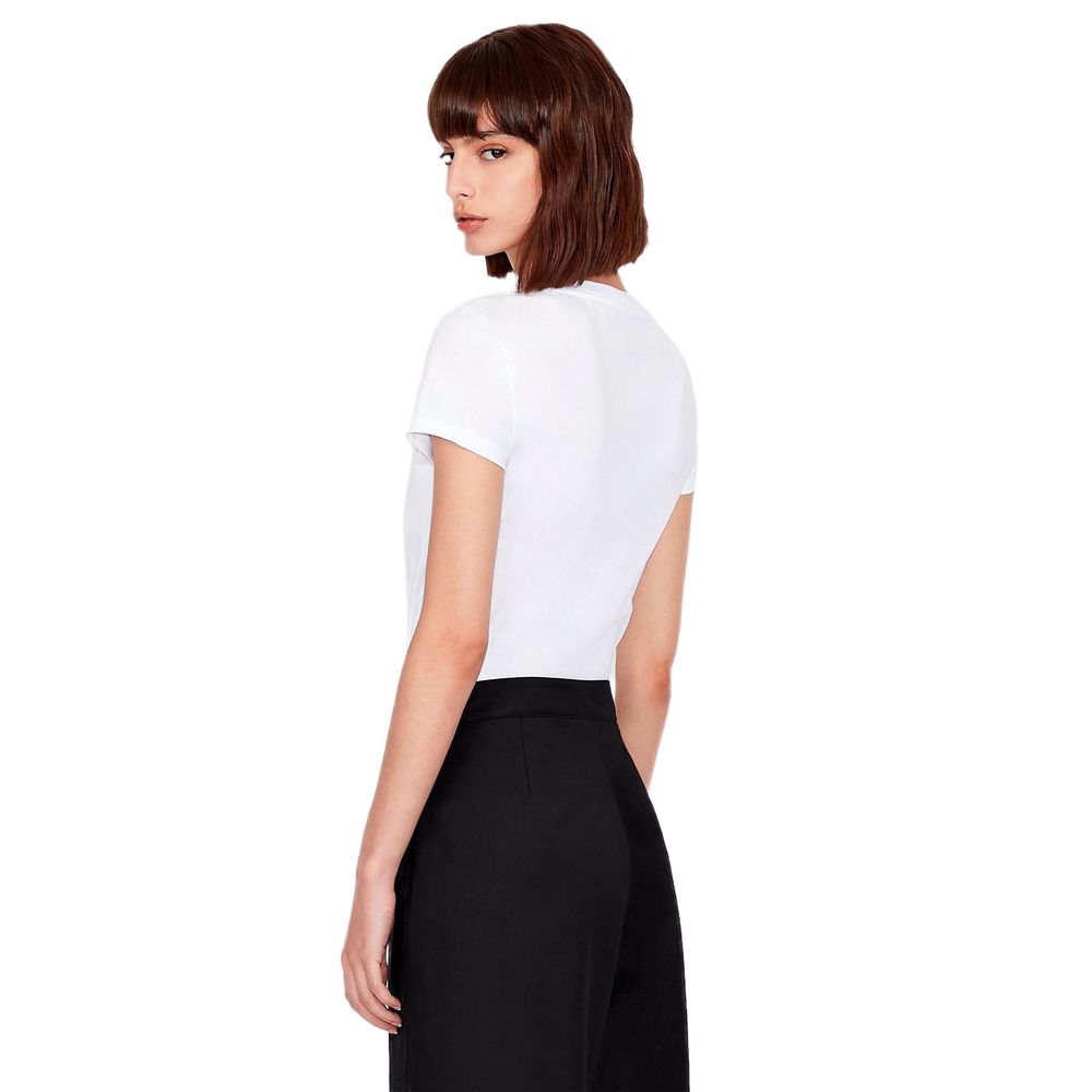 Armani Exchange White Cotton T-Shirt