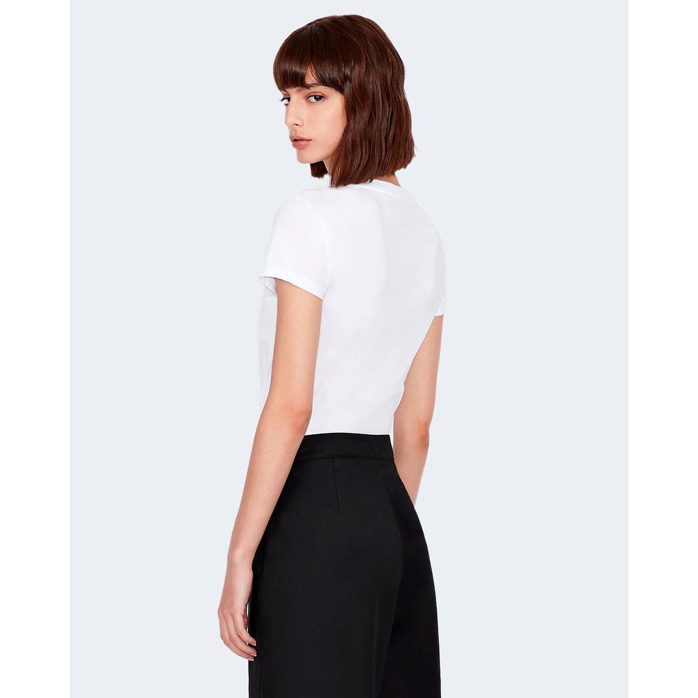 Armani Exchange White Cotton T-Shirt