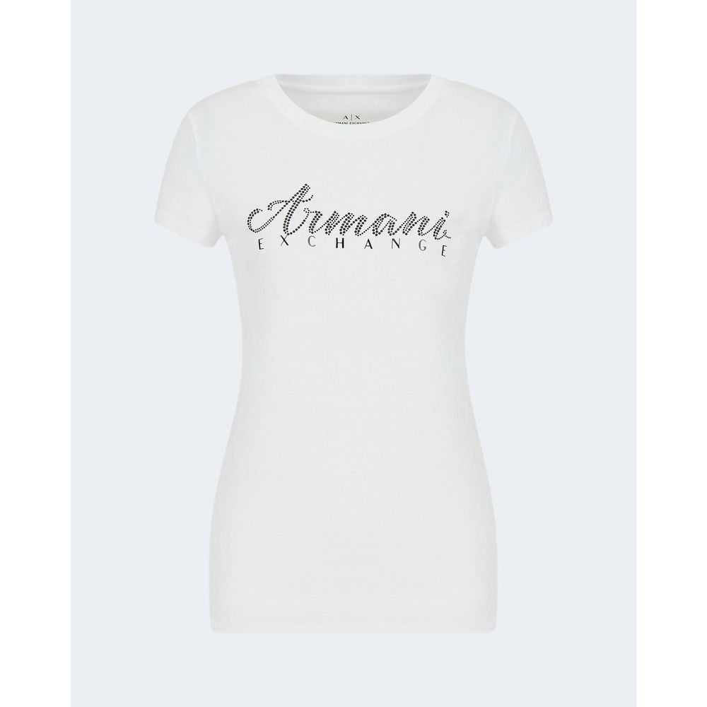 Armani Exchange White Cotton T-Shirt