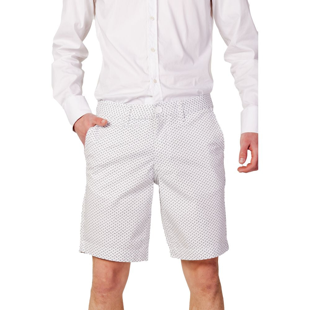 Armani Exchange White Cotton Bermuda