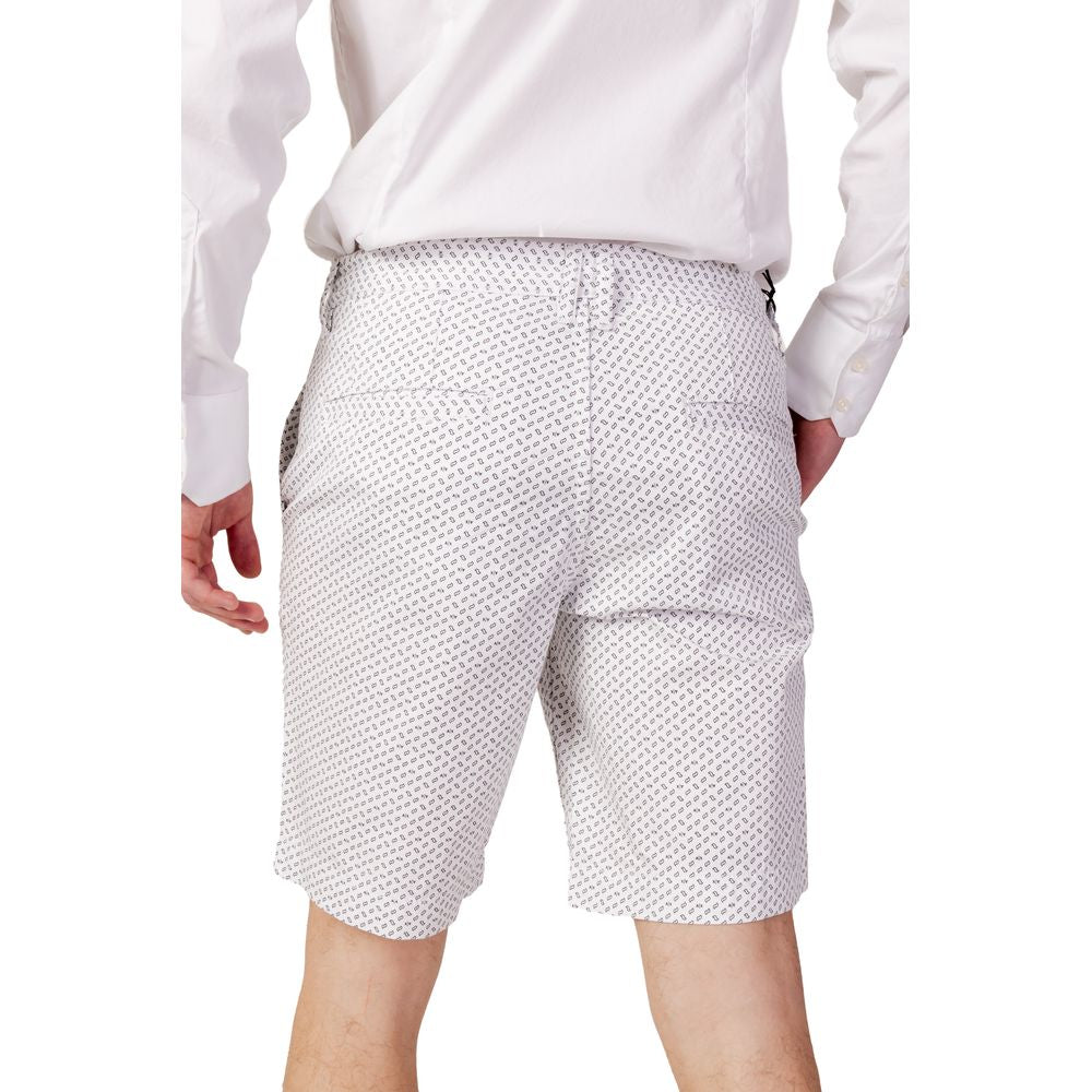 Armani Exchange White Cotton Bermuda