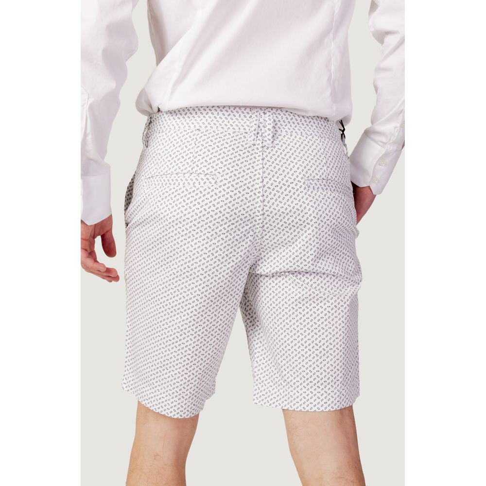 Armani Exchange White Cotton Bermuda